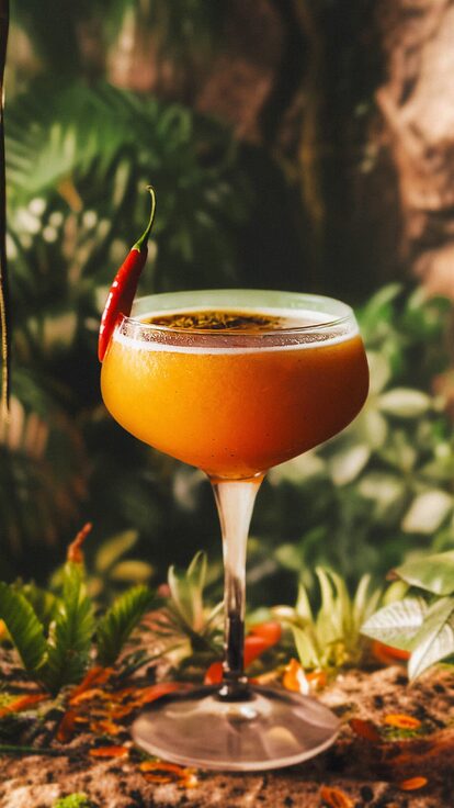 Bar à cocktails avec un rooftop offrant une vue imprenable sur la mer Méditerranée.